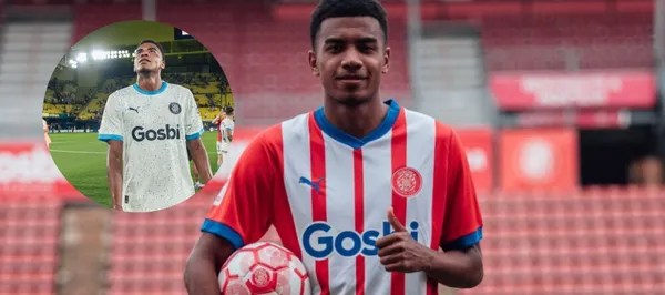 El jugador colombiano debutó con la camiseta de Girona de España en la liga de España