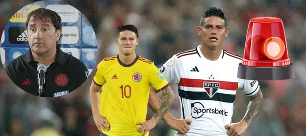 El jugador colombiano está en duda para jugar en Sao Paulo y prende las alarmas desde Brasil