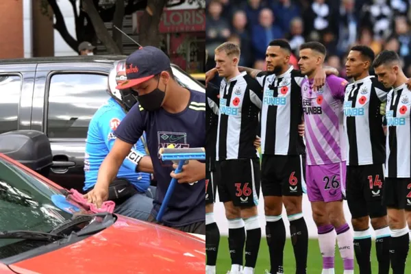 El jugador colombiano fue visto limpiando vidrios en la ciudad de Milán, Italia y ahora lo quiere el Newcastle.