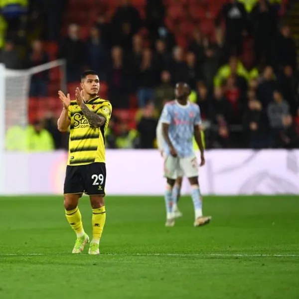 El jugador colombiano ingresó en la parte complementaria del compromiso.