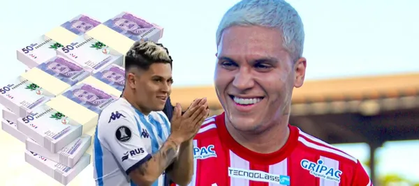 El jugador colombiano llegó a Racing esta temporada tras su paso por Junior de Barranquilla