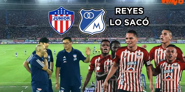 El jugador de Junior FC no completó el partido contra Millonarios FC en Barranquilla.