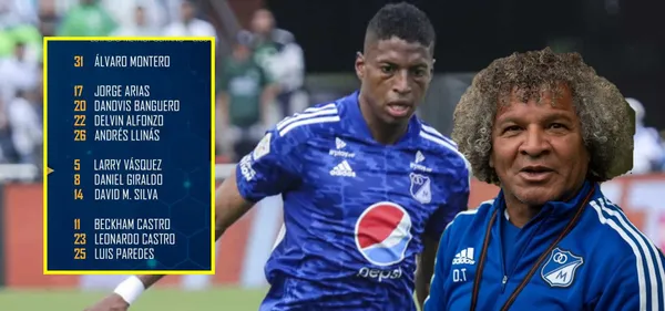 El jugador de Millonarios que podría perder el puesto si vuelve Emerson Rivaldo (Foto tomada redes Millos y RCN)
