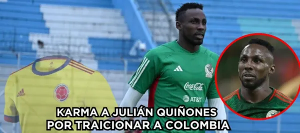 El jugador decidió rechazar a Colombia para vestir la camiseta de la selección de México donde le llegó el karma