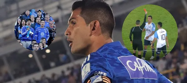 El jugador dejó condicionado a Millonarios terminando la primera parte al ser expulsado