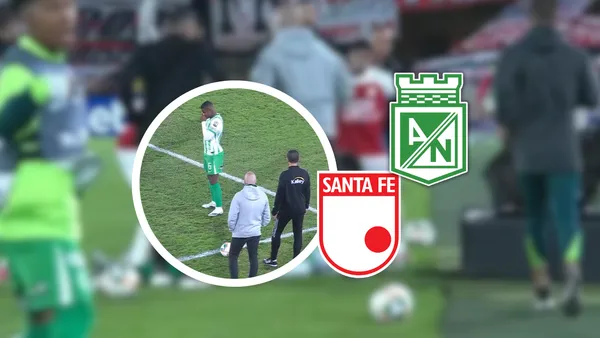 El jugador encendió las alarmas en El Campín y todos los ojos se pusieron sobre Andrés Román. Foto: Escudoteca y Captura de Win Sports