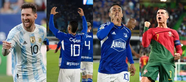 El jugador es un crack con la camiseta de Millonarios al estilo Messi o Cristiano Ronaldo