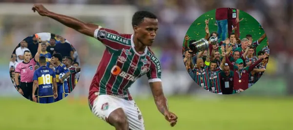 El jugador de Fluminense celebra el título de la Copa Libertadores