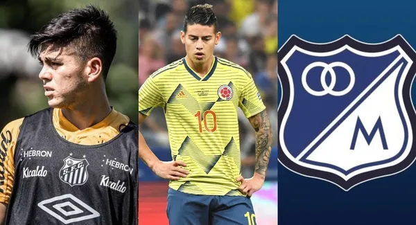 El jugador fue cedido a Santos de Brasil donde lo pintaron como James Rodríguez