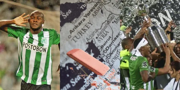 El jugador fue un crack con la camiseta de Atlético Nacional con quien ganó la Copa Libertadores