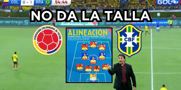 El jugador fue uno de los peores de Colombia contra Brasil.