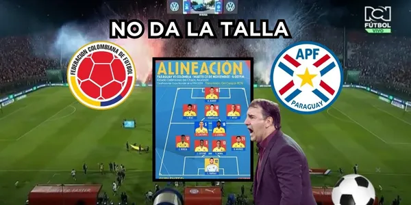 El jugador de la Selección Colombia con una triste imagen en el arranque contra la Selección Paraguay.