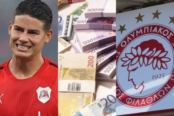 El jugador llegó a Olympiacos tras rescindir su contrato con Al Rayyan de Catar y su sueldo es mucho menor al que ganaba en Catar