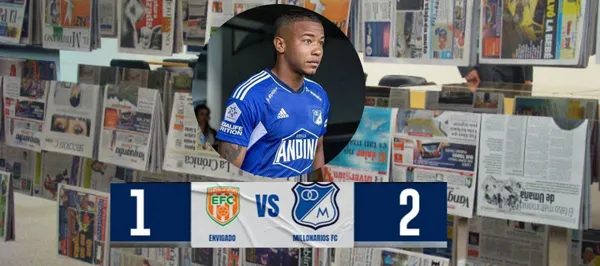 El jugador marcó un golazo para darle la victoria parcial 2-1 a Millonarios ante Envigado
