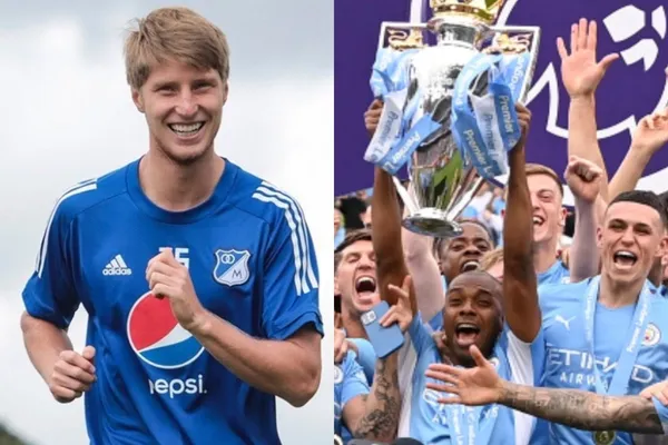 El jugador de Millonarios publicó en sus redes sociales lo que hizo en Colombia con una estrella del Manchester City