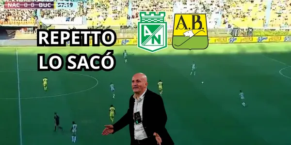 El jugador no hizo literalmente nada contra el Bucaramanga. Foto captura de pantalla de Win Sports y foto de Repetto de El Colombiano.