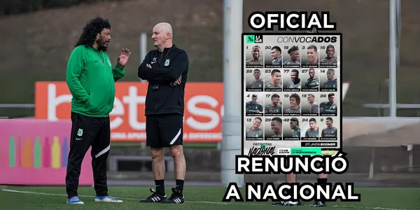 El jugador renunció en Atlético Nacional. Fotos Twitter @nacionaloficial.