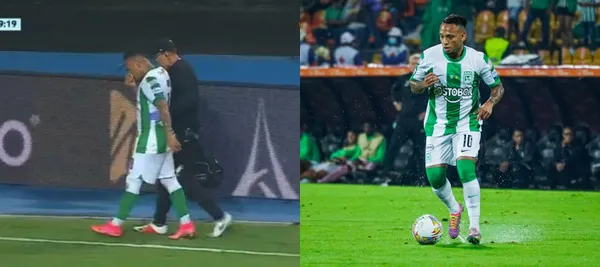 El jugador se lesionó y se conoció el parte médico por parte de Atlético Nacional