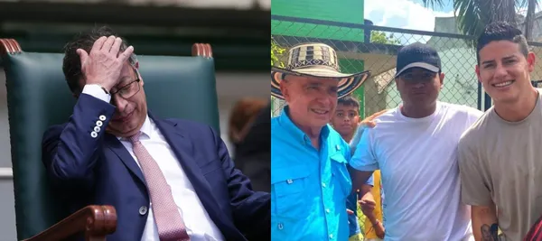 El jugador sorprendió junto a Álvaro Uribe en Colombia