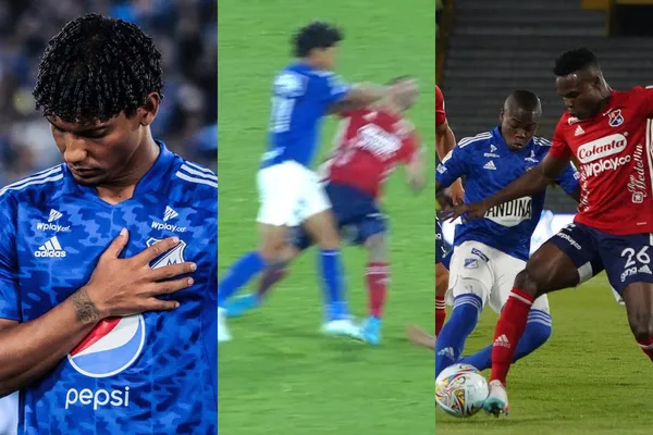 El jugador vio la tarjeta roja tras agredir a un rival de Independiente Medellín en la Copa Colombia