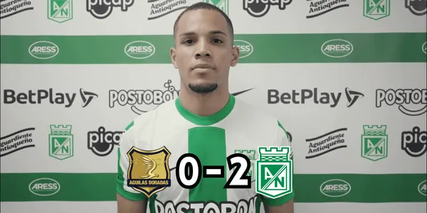 El mediocampista de Atlético Nacional, Robert Mejía, anotó el gol de la jornada en la Copa BetPlay.