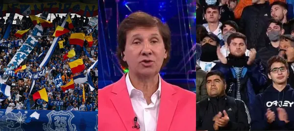 El narrador argentino fue aplaudido por los hinchas azules y no fue por Millonarios