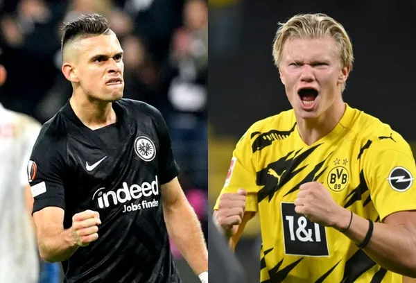 El noruego Haaland y el colombiano Santos Borré estuvieron a segundos de armar una riña en Alemania, se filtró el audio original del duro cruce.