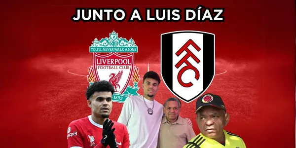 El papá de Luis Díaz no se separa de su hijo y fue visto en el Liverpool vs Fulham.
