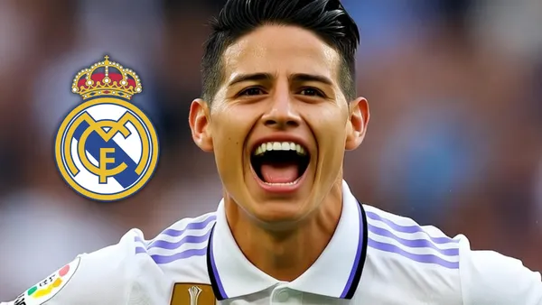 El paso de James Rodríguez en el Real Madrid y el dato que a muchos sorprende Foto: Escudoteca y Chat GPT