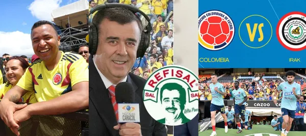 El periodista cometió un insólito error en el partido de Colombia ante Irak