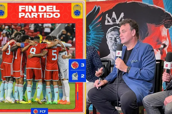 El periodista mexicano David Faitelson celebró antes de tiempo la victoria parcial de México y luego tuvo que enmendar al ver la remontada de Colombia.
