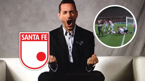 El periodista y reconocido relator argentino dejó su mensaje para la gesta de Independiente Santa Fe Foto: Captura de X, Win Sports y Escudoteca
