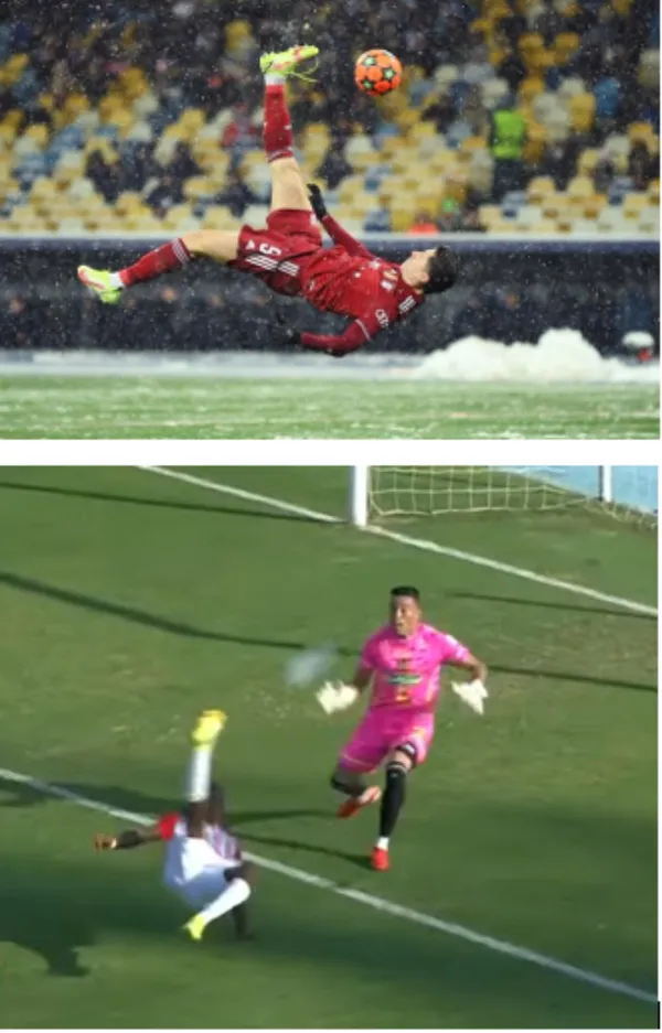 El polaco abrió el marcador en la nieve de Kiev entre el Dinamo y Bayern Múnich.