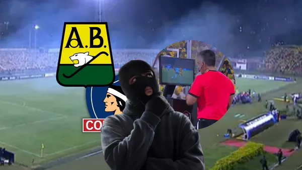 El polémico penal pitado a Colo Colo en la Copa Libertadores para el 2 a 1 parcial Foto: Escudoteca y Captura de ESPN