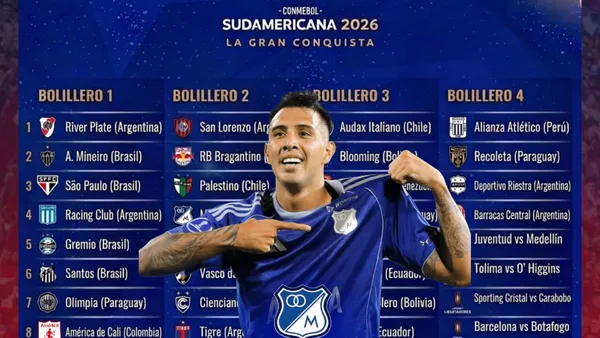 El posible grupos de Millonarios en la Copa Sudamericana