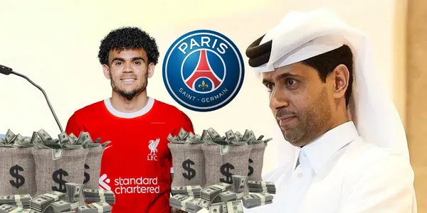 El PSG quiere a Luis Díaz. Foto de Nasser tomada de Daily Mail, Díaz de Liverpool Web Site.