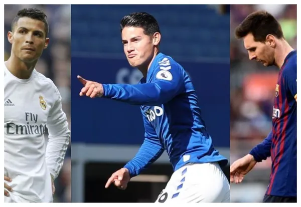 El récord que James Rodríguez alcanzaría tras su gol en Inglaterra que difícilmente lo lograría Lionel Messi y Cristiano Ronaldo