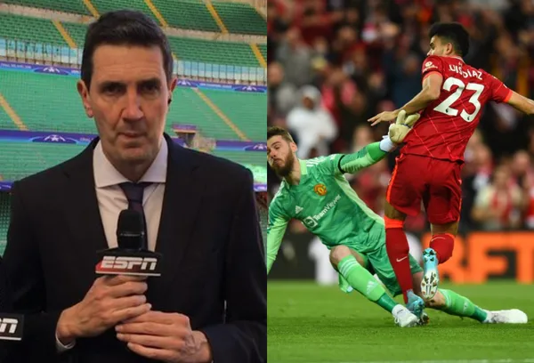 El relator argentino destacó la actuación de Luis Díaz contra el Manchester United.