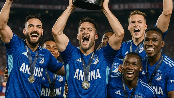 El sueño de Millonarios y la hinchada, esto es lo que le falta para la Copa Sudamericana Foto: Creada con Chat GPT