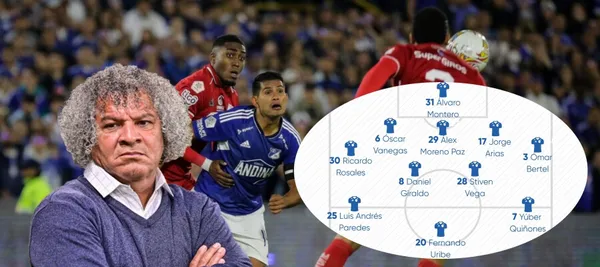 El técnico improvisó ante América de Cali con un nuevo esquema