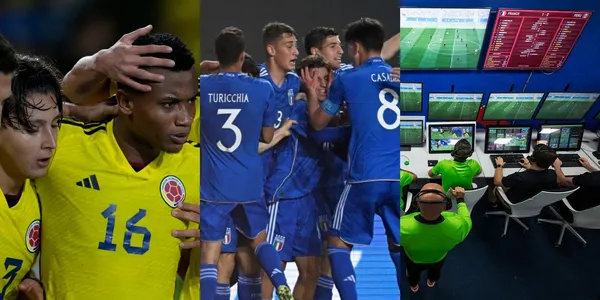 El VAR ayudó a la Selección Italia Sub 20 contra la Selección Colombia Sub 20.