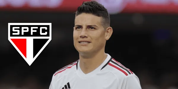El volante colombiano, James Rodríguez, mostró su frustración en el último partido del São Paulo.
