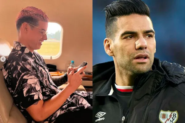 El volante de la Selección Colombia estuvo presumiendo en redes mientras viajaba en jet.