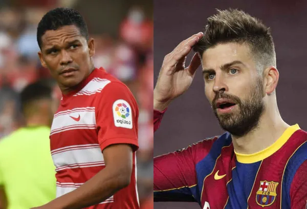 El zaguero central del FC Barcelona al no poder detener al colombiano Carlos Bacca tuvo que optar por la violencia para frenarlo.