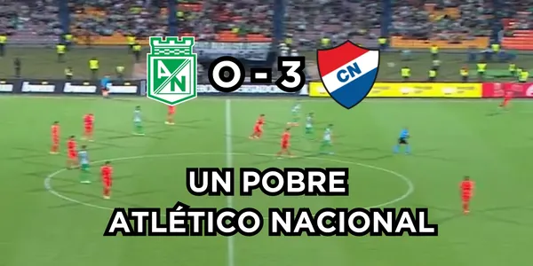 Eliminado Atlético Nacional. Foto captura de pantalla de ESPN, logos de Wikipedia.