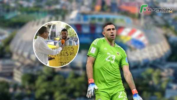 Emiliano Martínez Foto: Captura de Win Sports, FIFA y FCF