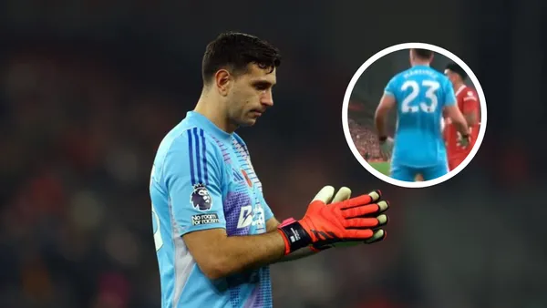 Emiliano Martínez Foto: Olé y Captura de X