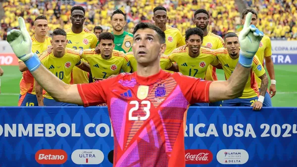 Emiliano Martínez y la Selección Colombia. FOTO: Conmebol.