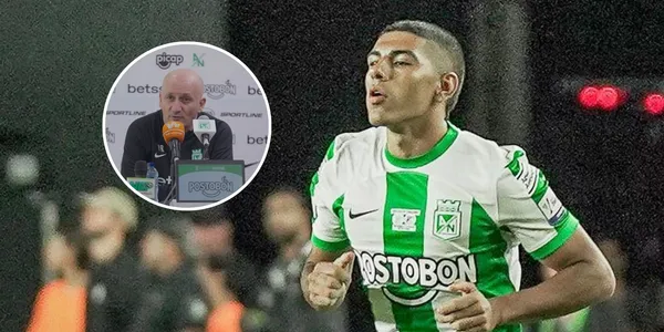 Emilio Aristizábal jugador de Atlético Nacional. Foto tomada de ESPN y rueda de prensa de Nacional.