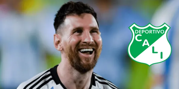 En el encuentro contra Alianza Petrolera, los aficionados del Deportivo Cali vieron una curiosa imagen de Lionel Messi como protagonista.